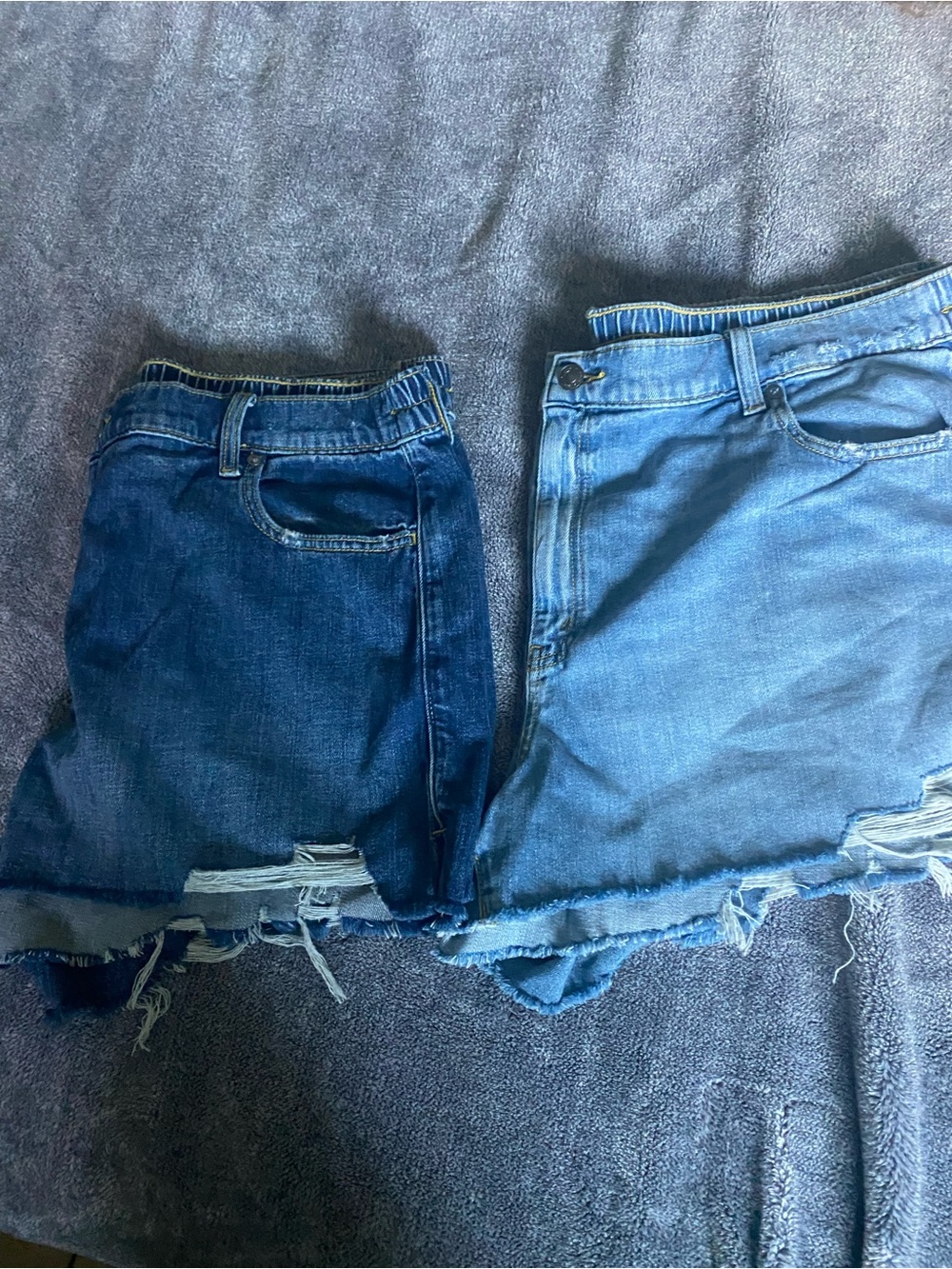 aerie Blue Denim Jeans with Yellow Topstitching
